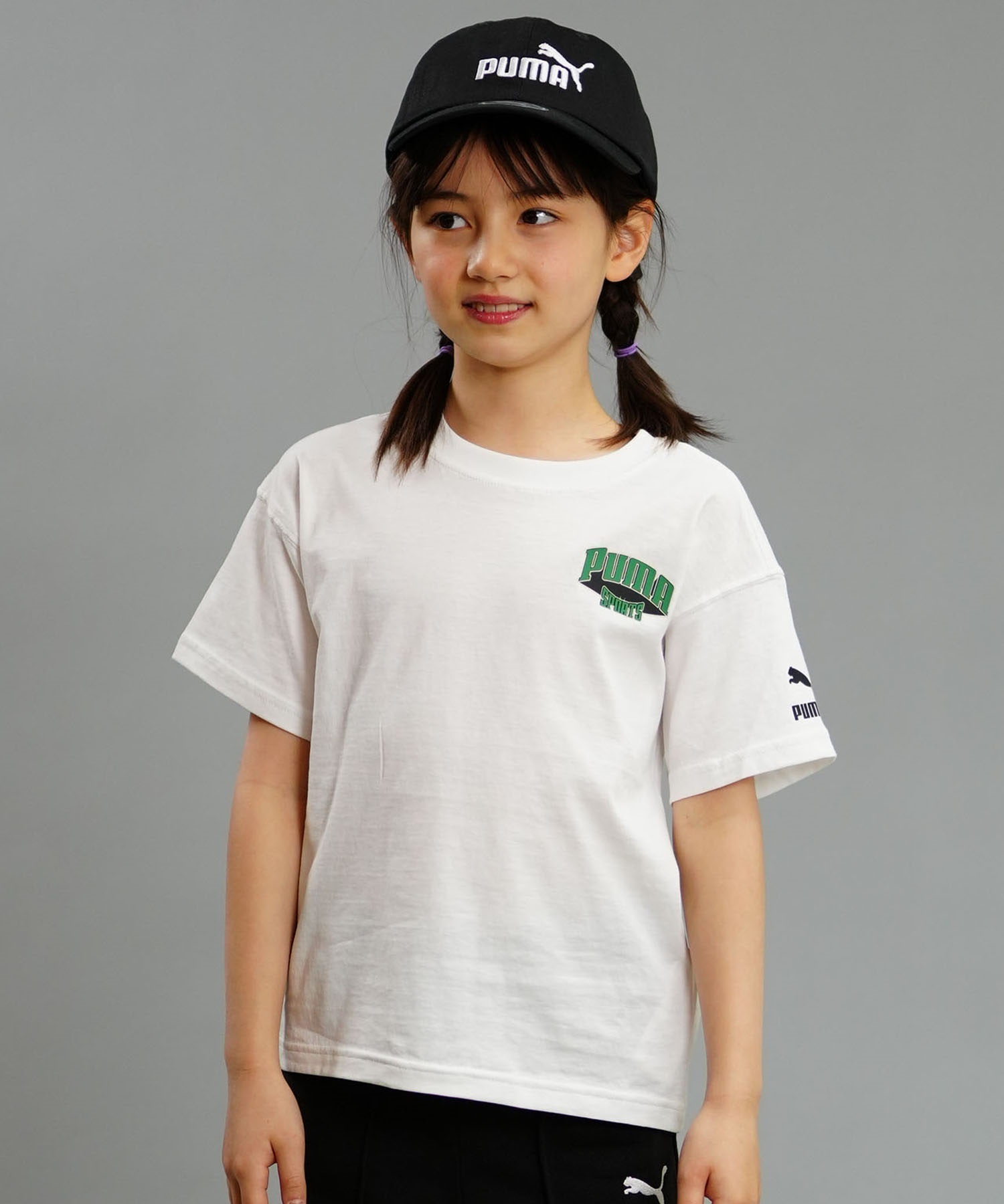 PUMA プーマ TEAM FOR THE FANBASE グラフィック キッズ 半袖 Tシャツ ボーイズ バックプリント 625134(86-128cm)