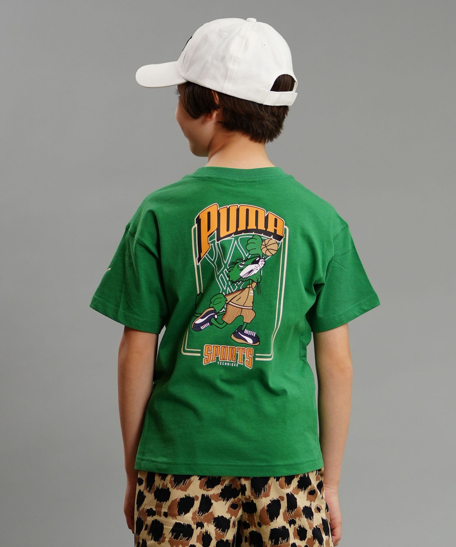 PUMA プーマ TEAM FOR THE FANBASE グラフィック キッズ 半袖 Tシャツ ボーイズ バックプリント 625134(86-128cm)