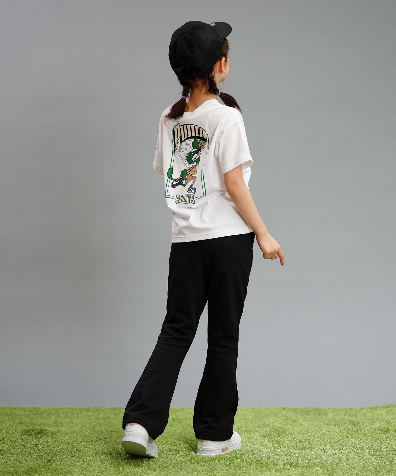 PUMA プーマ TEAM FOR THE FANBASE グラフィック キッズ 半袖 Tシャツ ボーイズ バックプリント 625134(04-128cm)