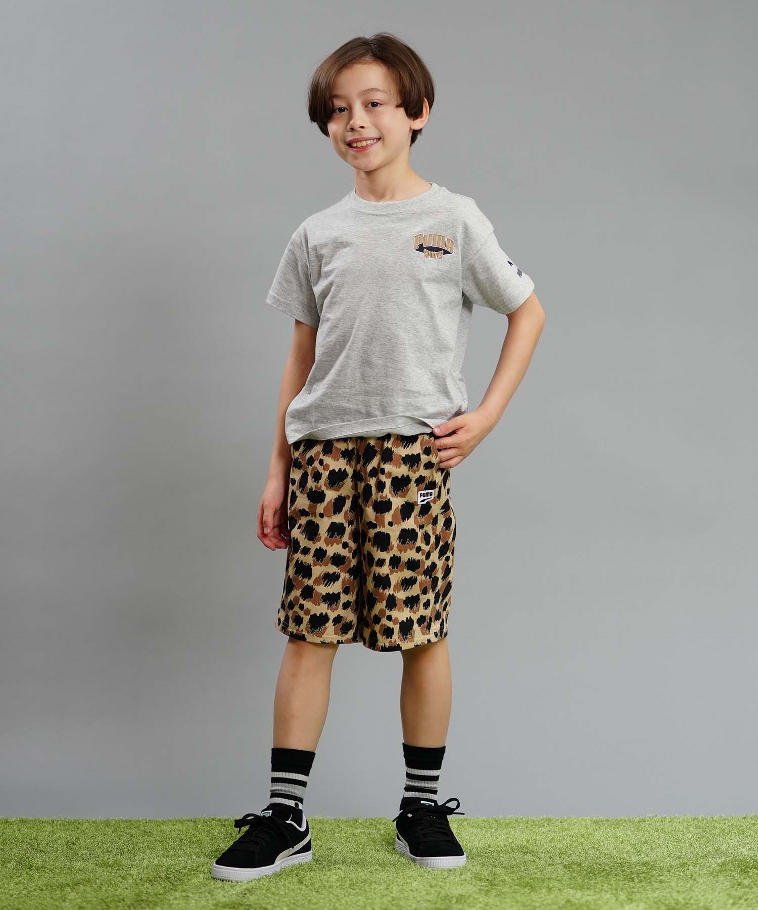 PUMA プーマ TEAM FOR THE FANBASE グラフィック キッズ 半袖 Tシャツ ボーイズ バックプリント 625134(86-128cm)