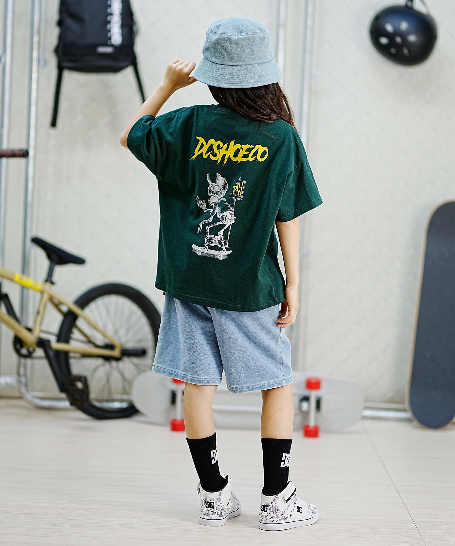 DC ディーシー SKULL SS24 キッズ ショートスリーブ Tシャツ スカル