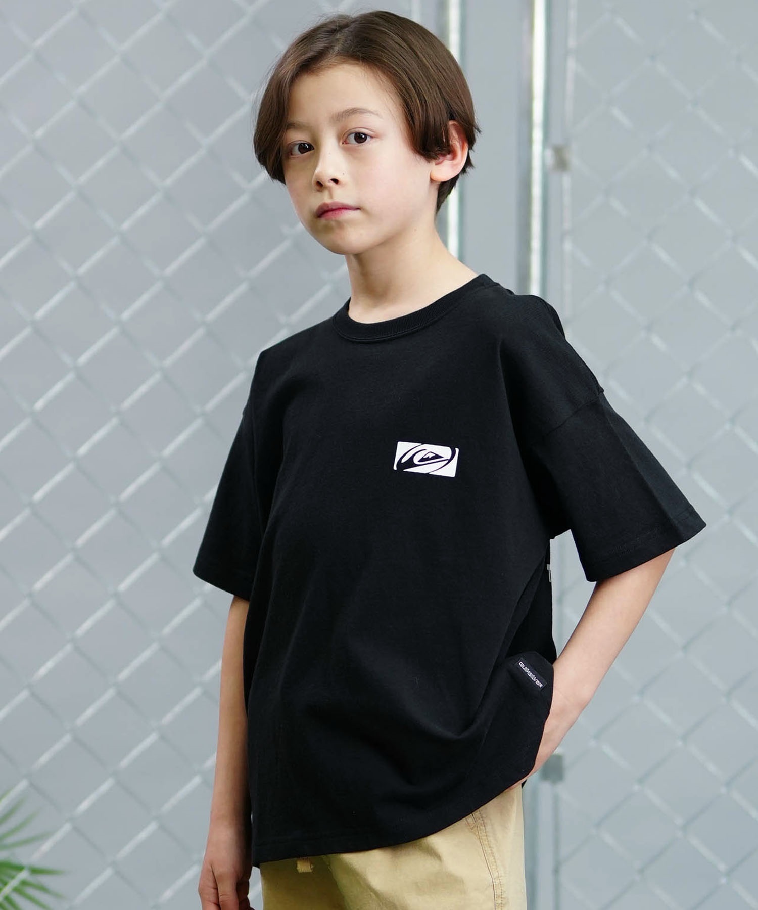 QUIKSILVER クイックシルバー 半袖 Tシャツ キッズ バックプリント SATURN BOX ST KST242621M ムラサキスポーツ限定(WHT-130cm)