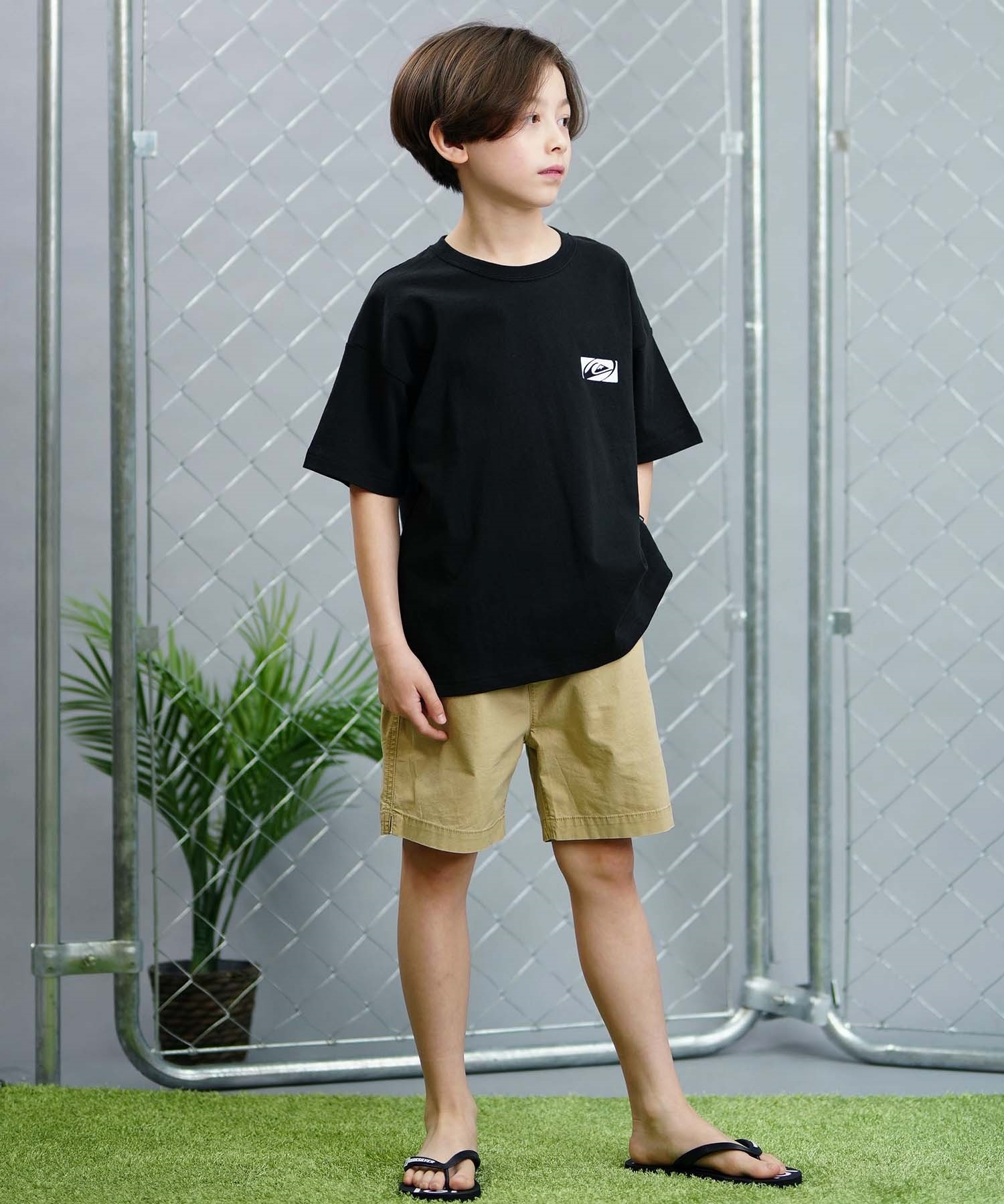 QUIKSILVER クイックシルバー 半袖 Tシャツ キッズ バックプリント SATURN BOX ST KST242621M ムラサキスポーツ限定(WHT-130cm)