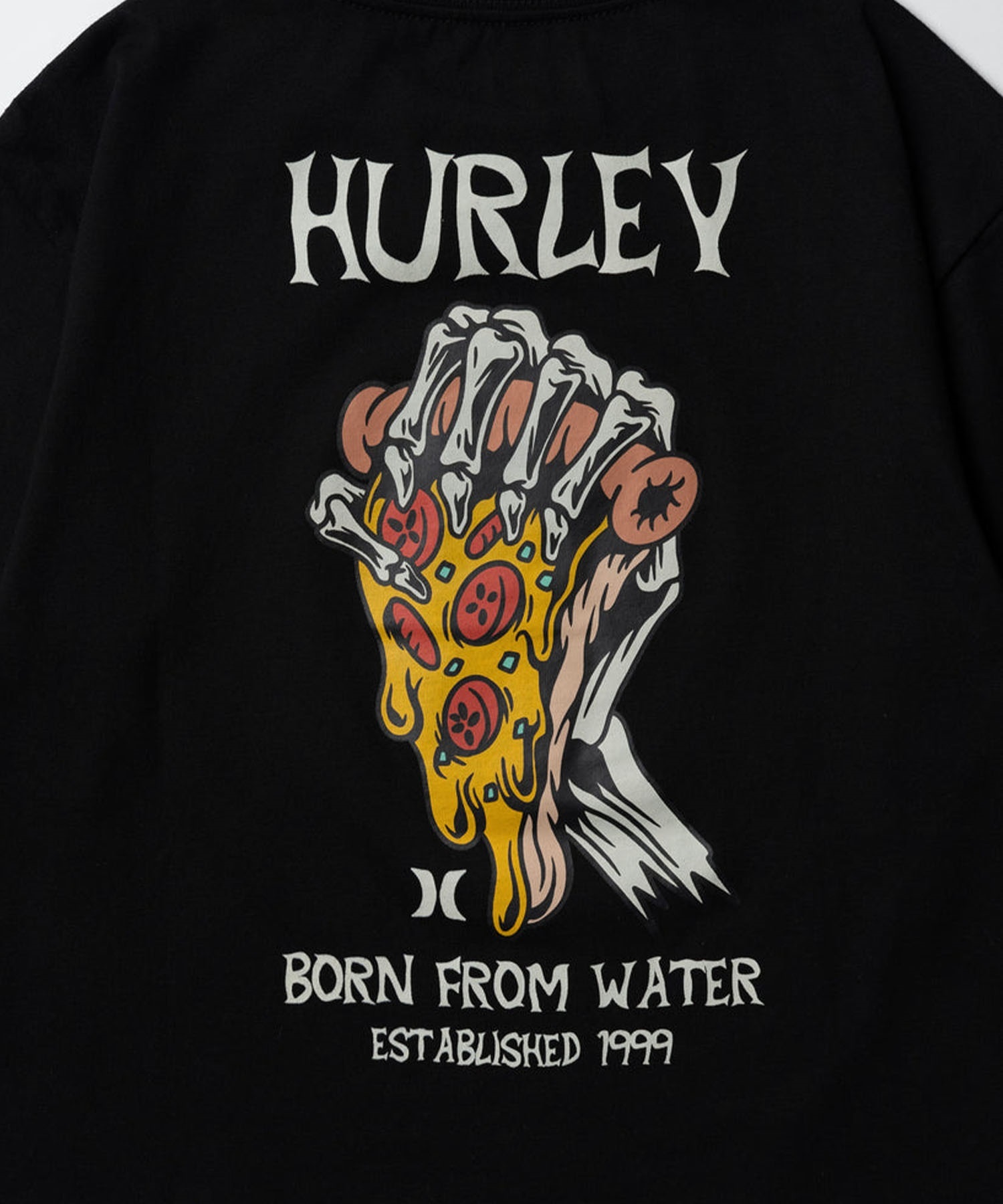 Hurley ハーレー BOYS OVERSIZE PIZZA SHORT SLEEVE TEE キッズ 半袖 Tシャツ BSS2431005(BLK-130cm)