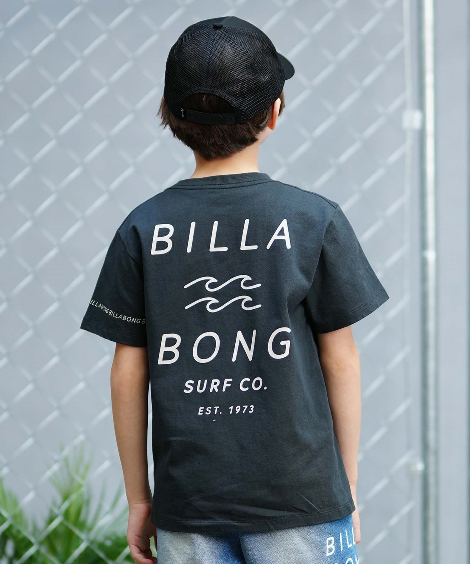BILLABONG ビラボン ONE TIME キッズ 半袖 Tシャツ バックプリント BE015-201(WHT-130cm)