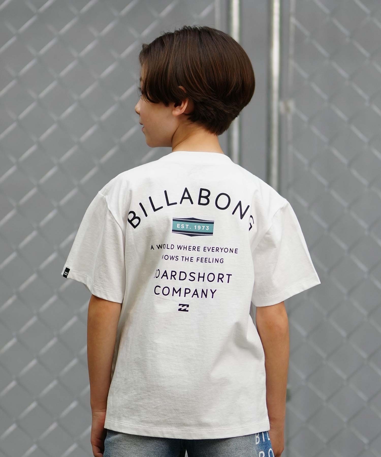 【クーポン対象】BILLABONG ビラボン PEAK キッズ 半袖 Tシャツ バックプリント BE015-205(BLK-130cm)