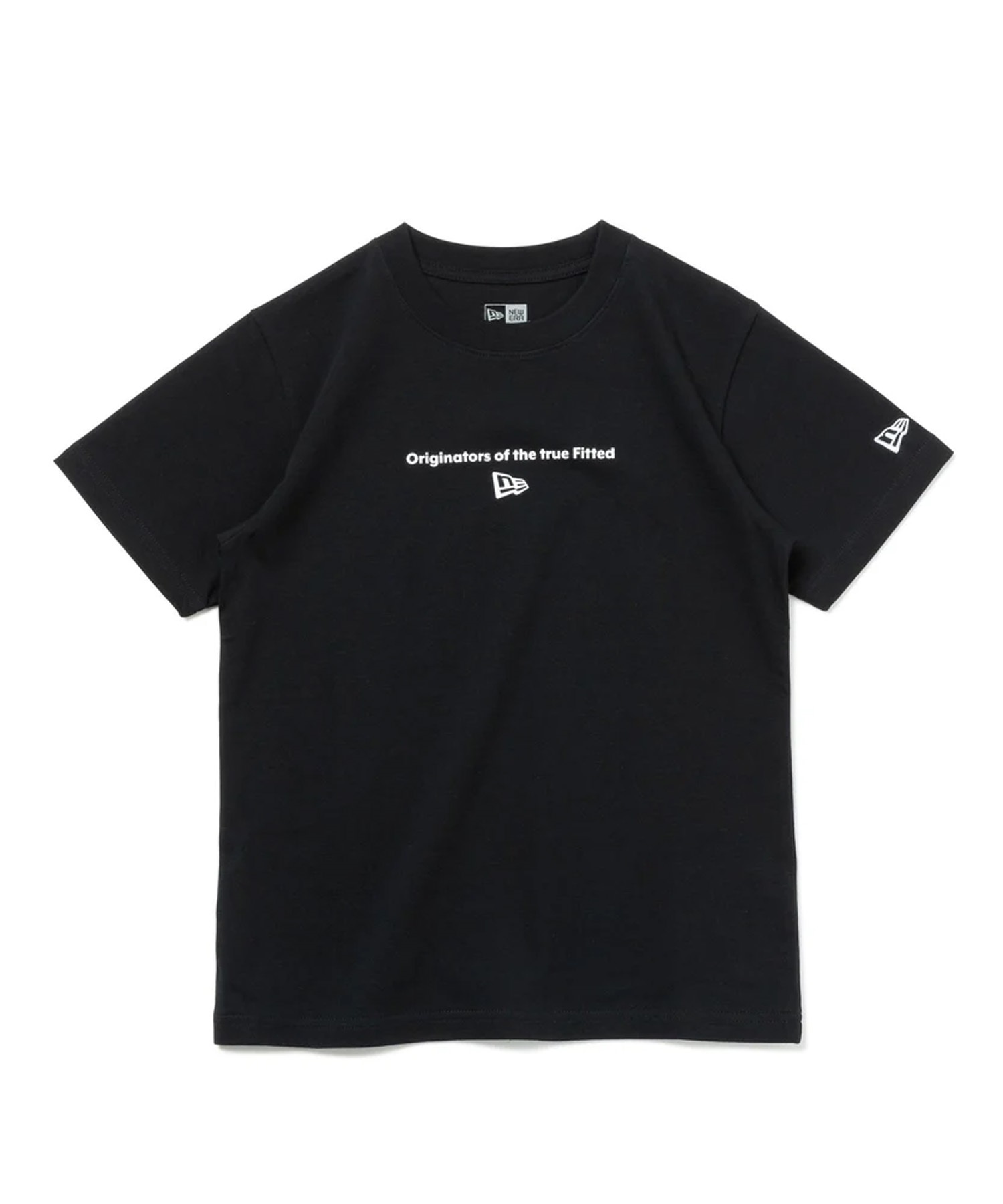 NEW ERA ニューエラ キッズ Youth 半袖 コットン Tシャツ Circle ロゴ 14111857(BLK-130cm)