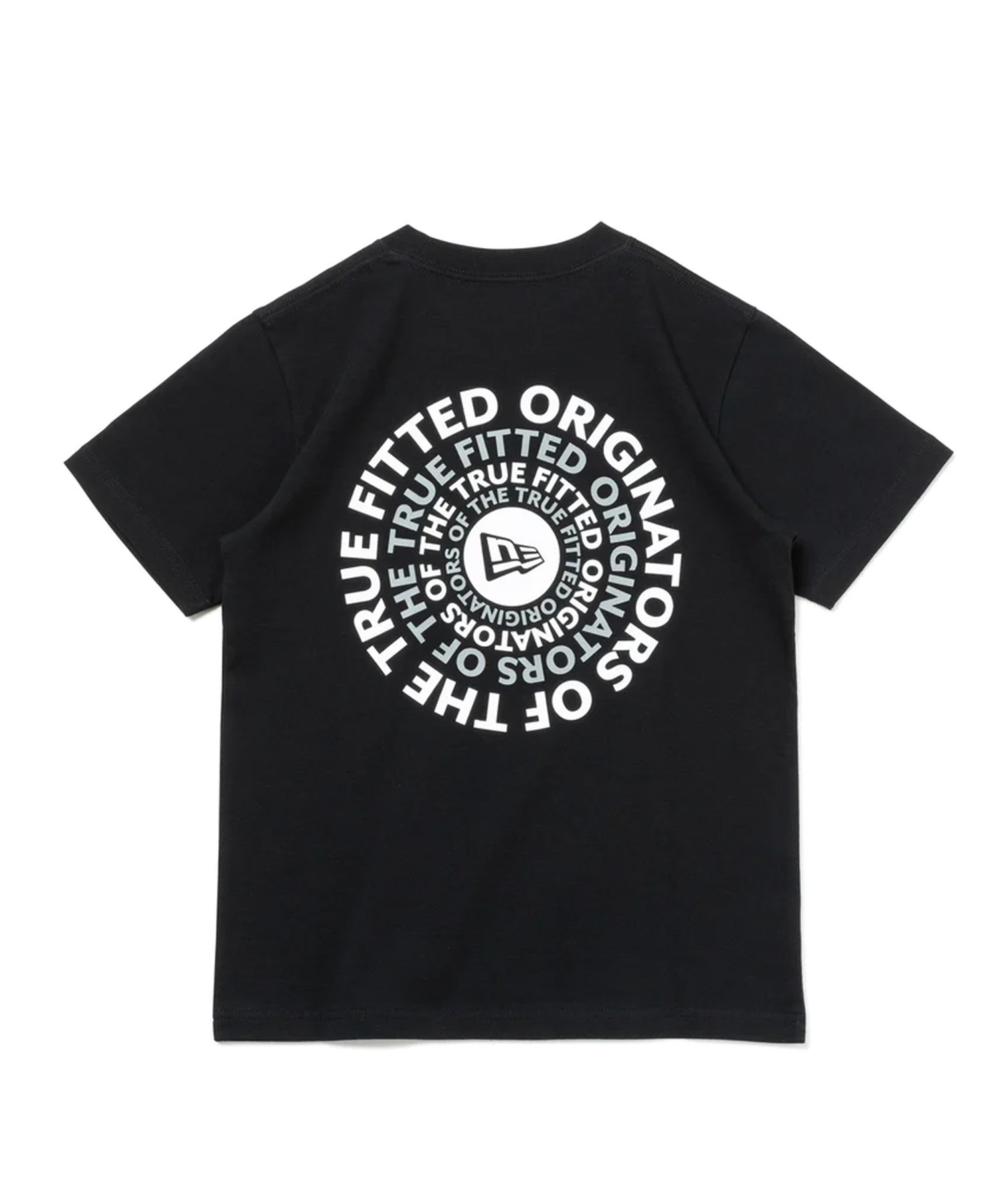 NEW ERA ニューエラ キッズ Youth 半袖 コットン Tシャツ Circle ロゴ 14111857(BLK-130cm)