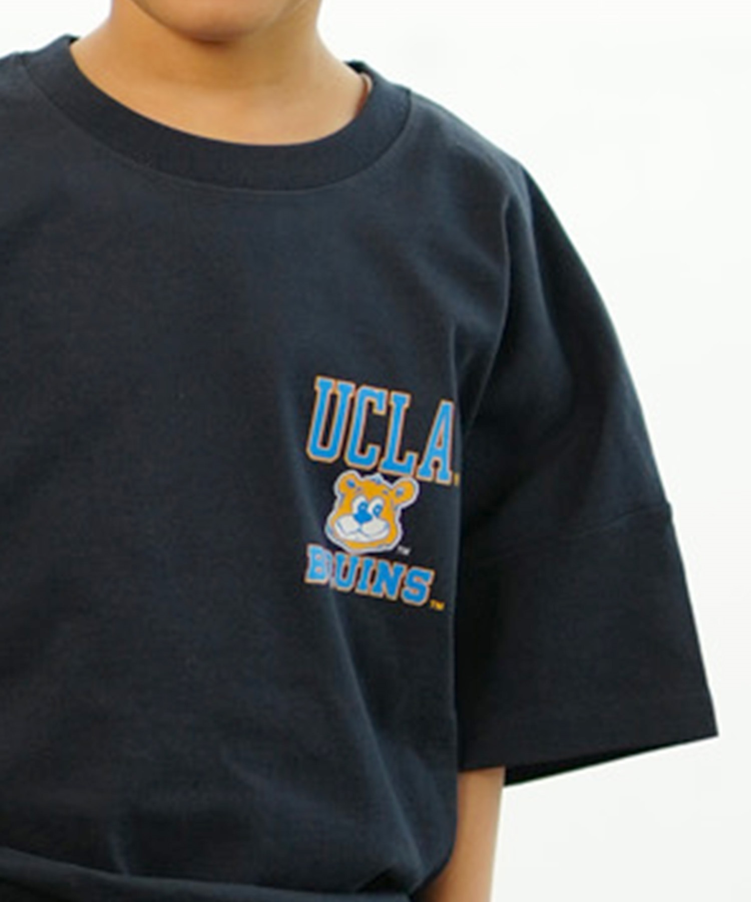 ANTIBAL アンティバル キッズ Tシャツ 半袖 UCLA カレッジロゴ バックプリント オーバーサイズ 242AN3ST195(GRY-130cm)