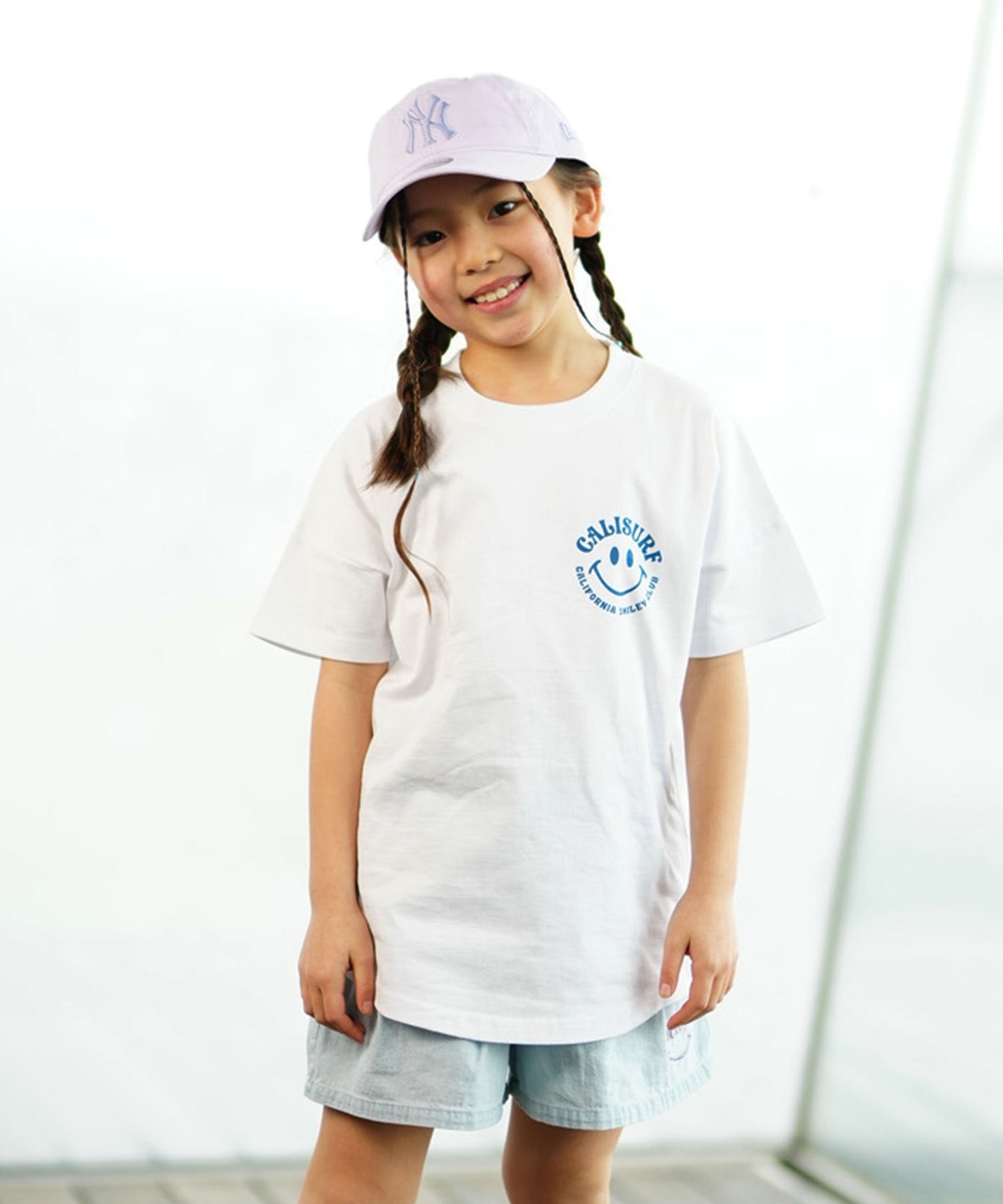 CALIFORNIA T-SHIRTS カリフォルニア キッズ 半袖 Tシャツ PTEE 242CF3ST193(WHT-2-130cm)