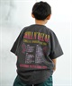 CHILLAX チラックス キッズ Tシャツ 半袖 バンド風 ピグメント加工 ヴィンテージ風 オーバーサイズ 242CL3ST192(RED-130cm)