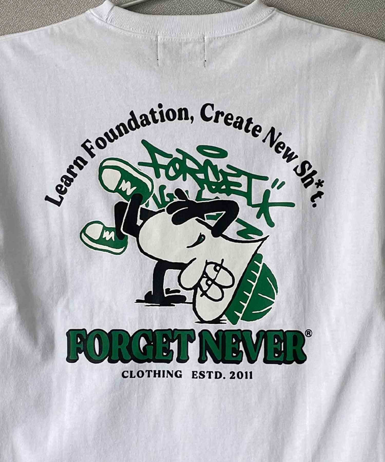 FORGET NEVER フォーゲットネバー キッズ 半袖 Tシャツ バックプリント ムラサキスポーツ限定 242OO3ST208FN(WHT-130cm)