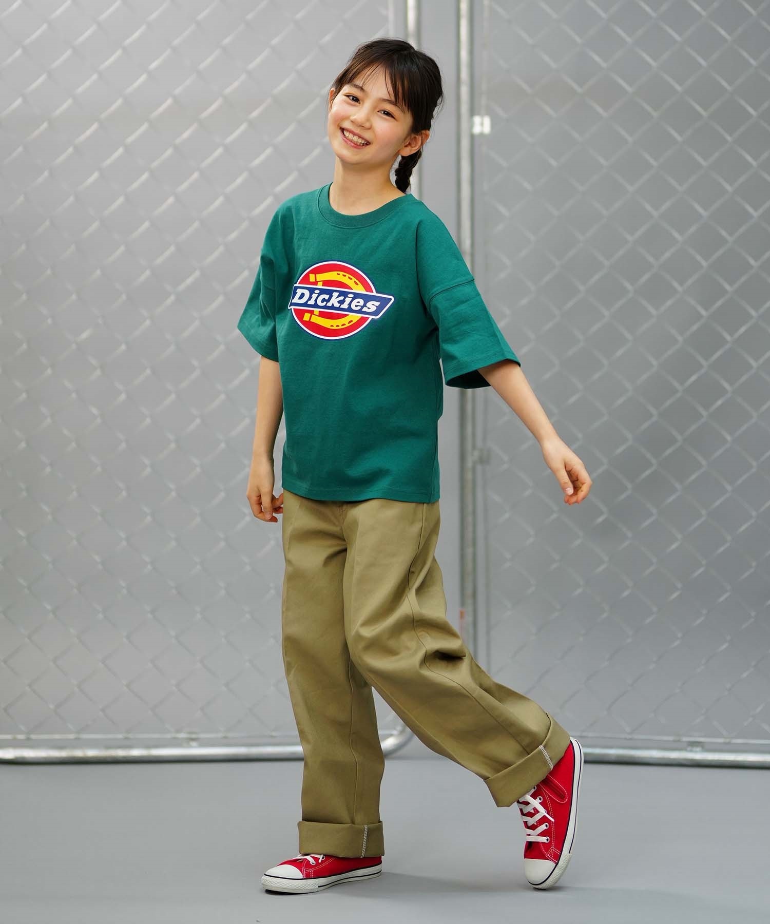 Dickies ディッキーズ キッズ 半袖 Tシャツ ロゴプリント 定番 80572500(01WH-130cm)