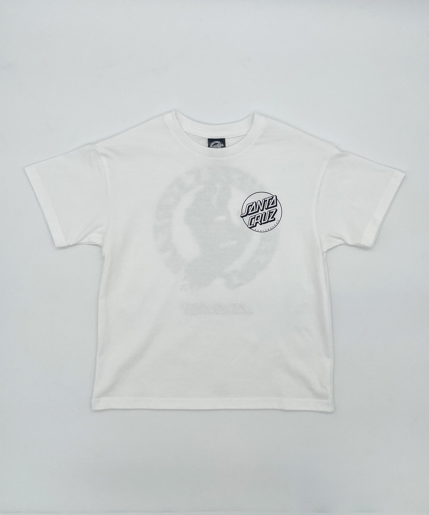 SANTACRUZ サンタクルーズ キッズ Tシャツ 半袖 バックプリント 親子コーデ DESI SCREAM STRIP T 24P671-42(WT-100cm)