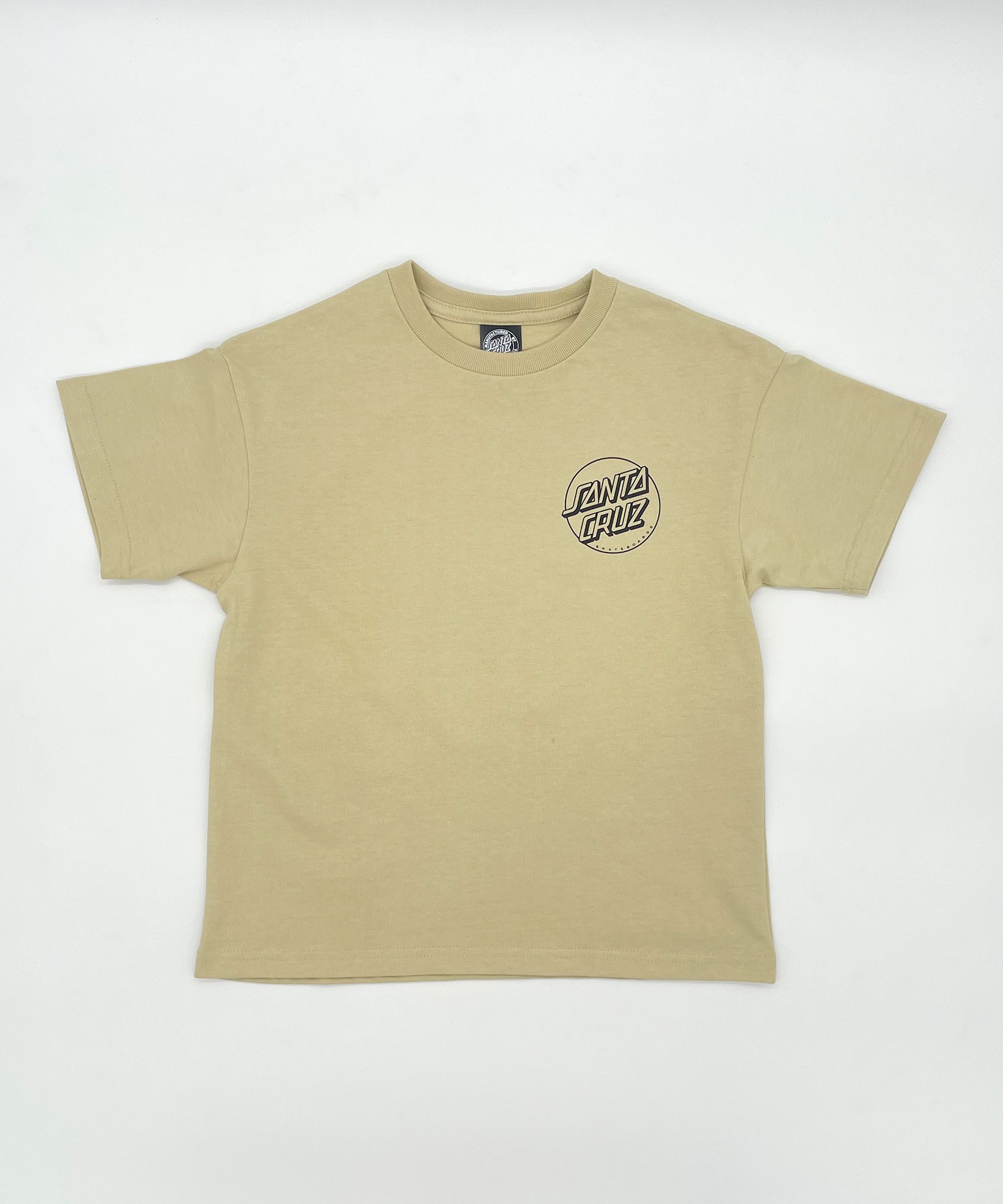 SANTACRUZ サンタクルーズ キッズ Tシャツ 半袖 バックプリント 親子コーデ DESI SCREAM STRIP T 24P671-42(WT-100cm)