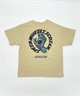 SANTACRUZ サンタクルーズ キッズ Tシャツ 半袖 バックプリント 親子コーデ DESI SCREAM STRIP T 24P671-42(LATTE-100cm)