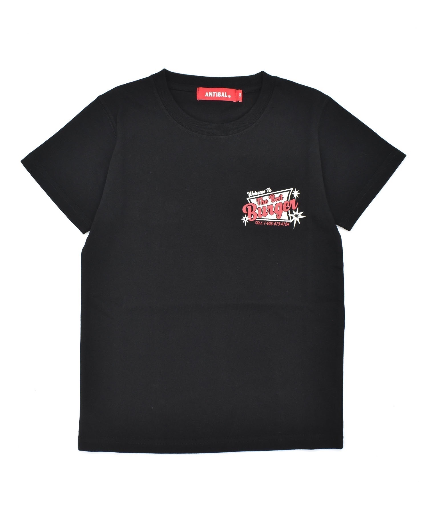 ANTIBAL アンティバル PTEE キッズ 半袖 Tシャツ バックプリント 242AN3ST197(BLK-130cm)