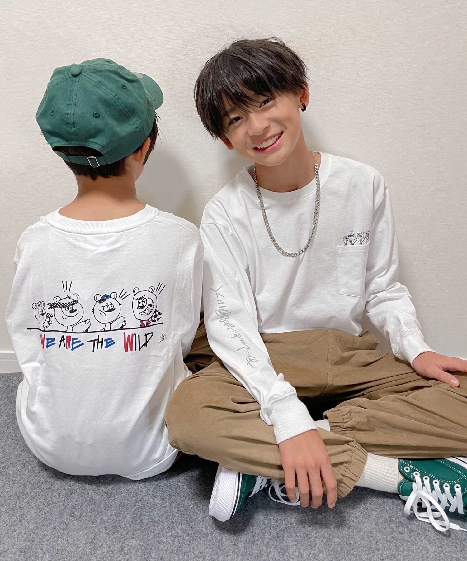 OP/オーピー キッズ ジュニア 長袖 Tシャツ ロンT DTEE 583072 RIY コラボレーション(YEL-100cm)