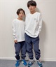 OP/オーピー キッズ ジュニア 長袖 Tシャツ ロンT DTEE 583073 RIY コラボレーション(BLK-100cm)