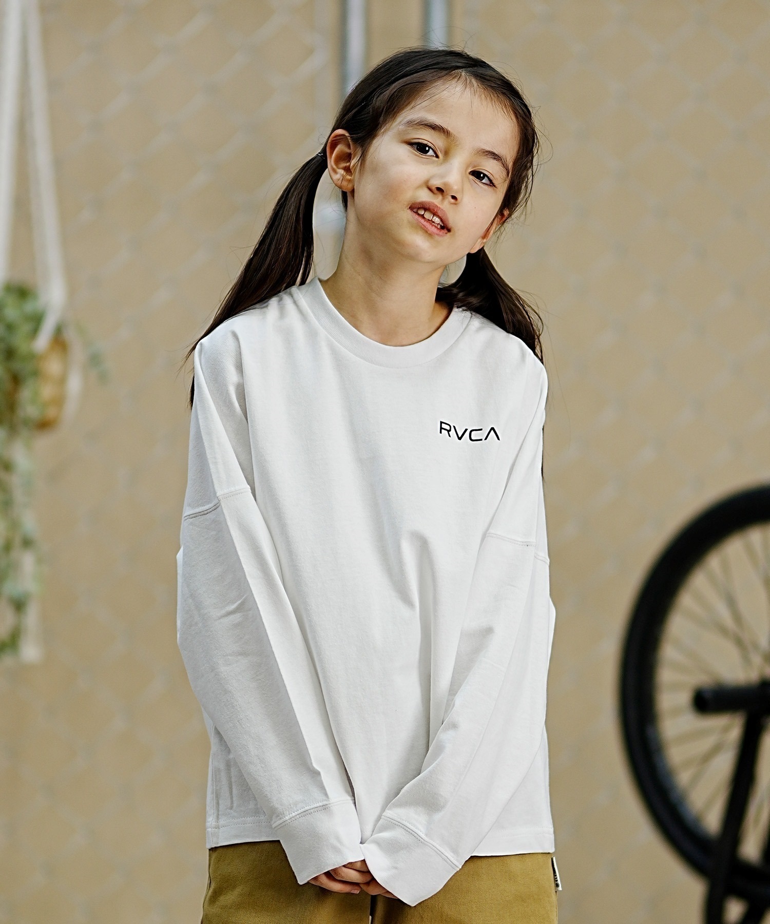 RVCA ルーカ キッズ ロングTシャツ ロンT バンダナ柄 130cm?160cm BE045-058(BLK-130cm)