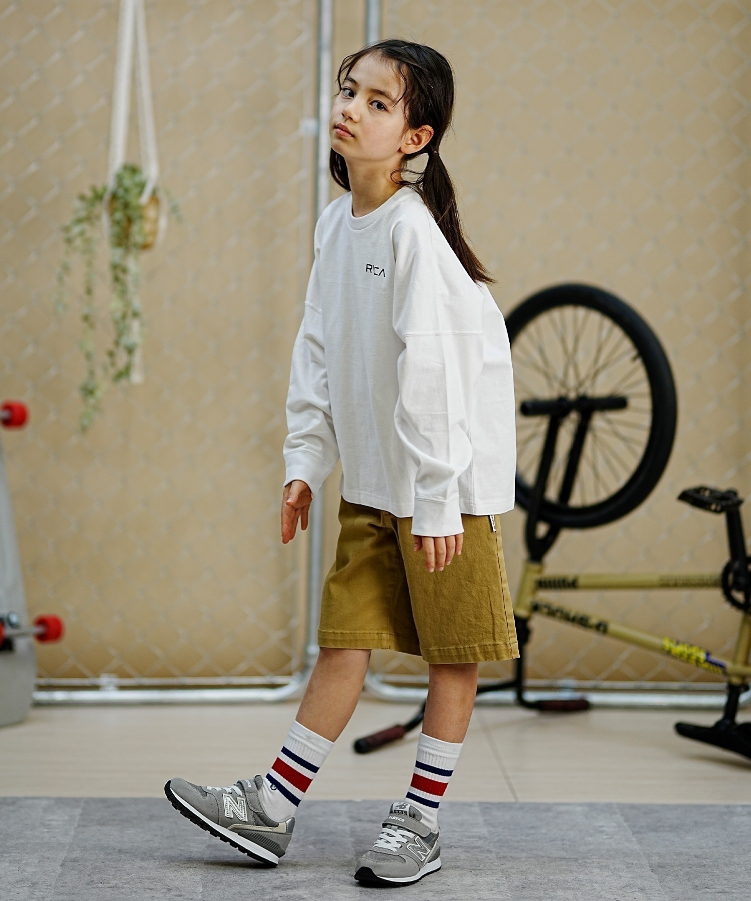 RVCA ルーカ キッズ ロングTシャツ ロンT バンダナ柄 130cm