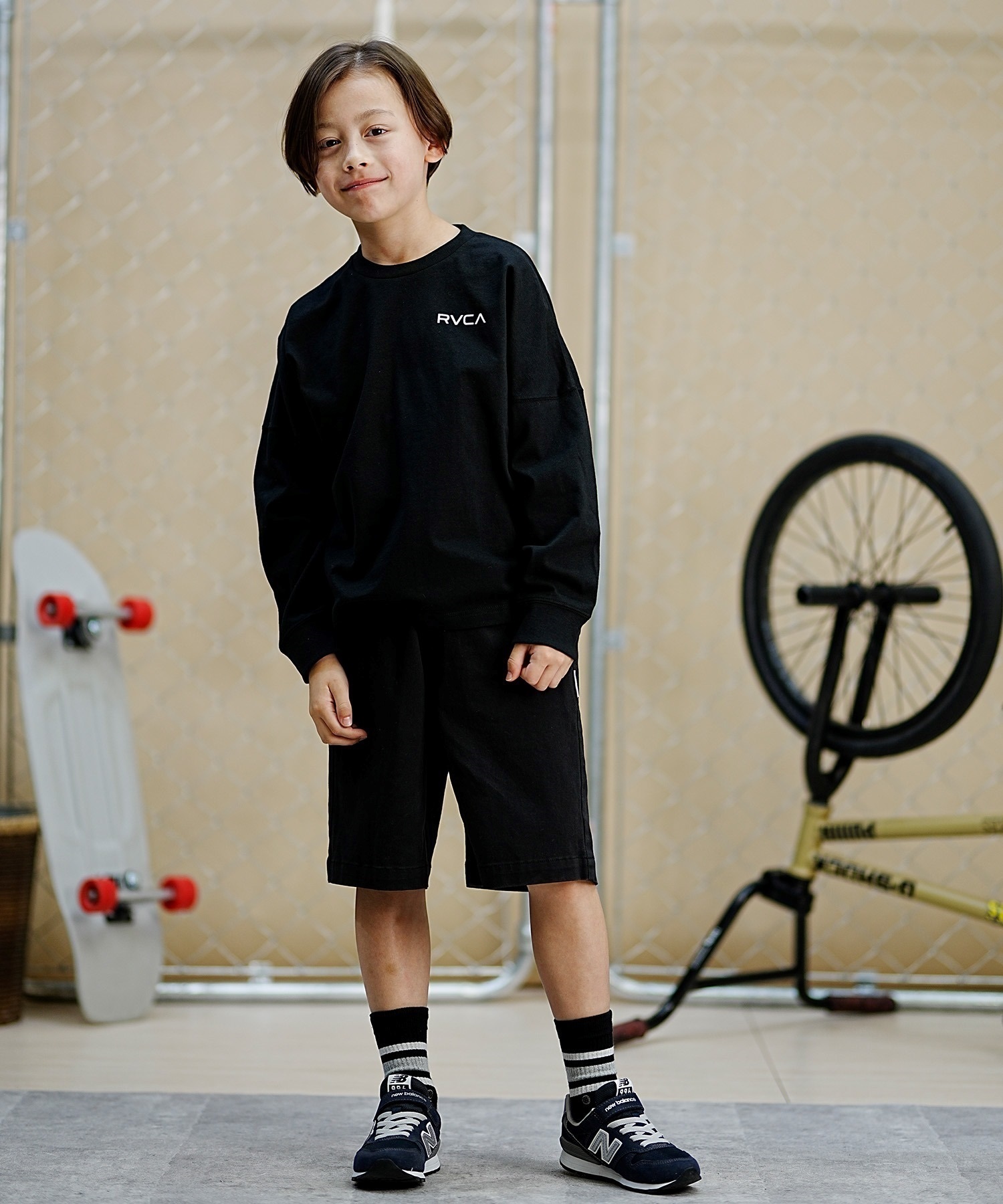 RVCA ルーカ キッズ ロングTシャツ ロンT バンダナ柄 130cm