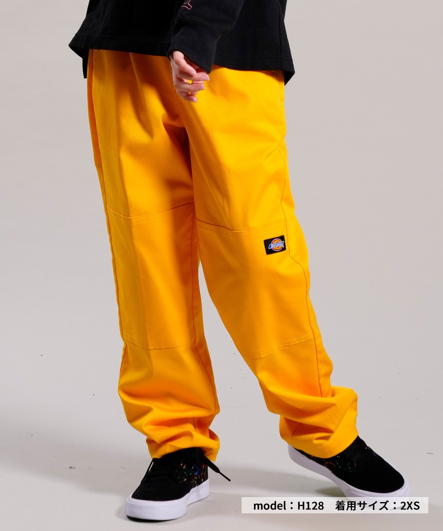 Dickies ディッキーズ ダブルニーシェフパンツ カラーパンツ 14764500 キッズ ジュニア ボーイズ ロンパン ムラサキスポーツ限定(31GRN-2XS)