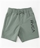 RVCA ルーカ キッズ ショーツ 海パン 水着 ボードショーツ サーフトランクス ユーティリティ 水陸両用 親子コーデ BE045-526(BLK-130cm)