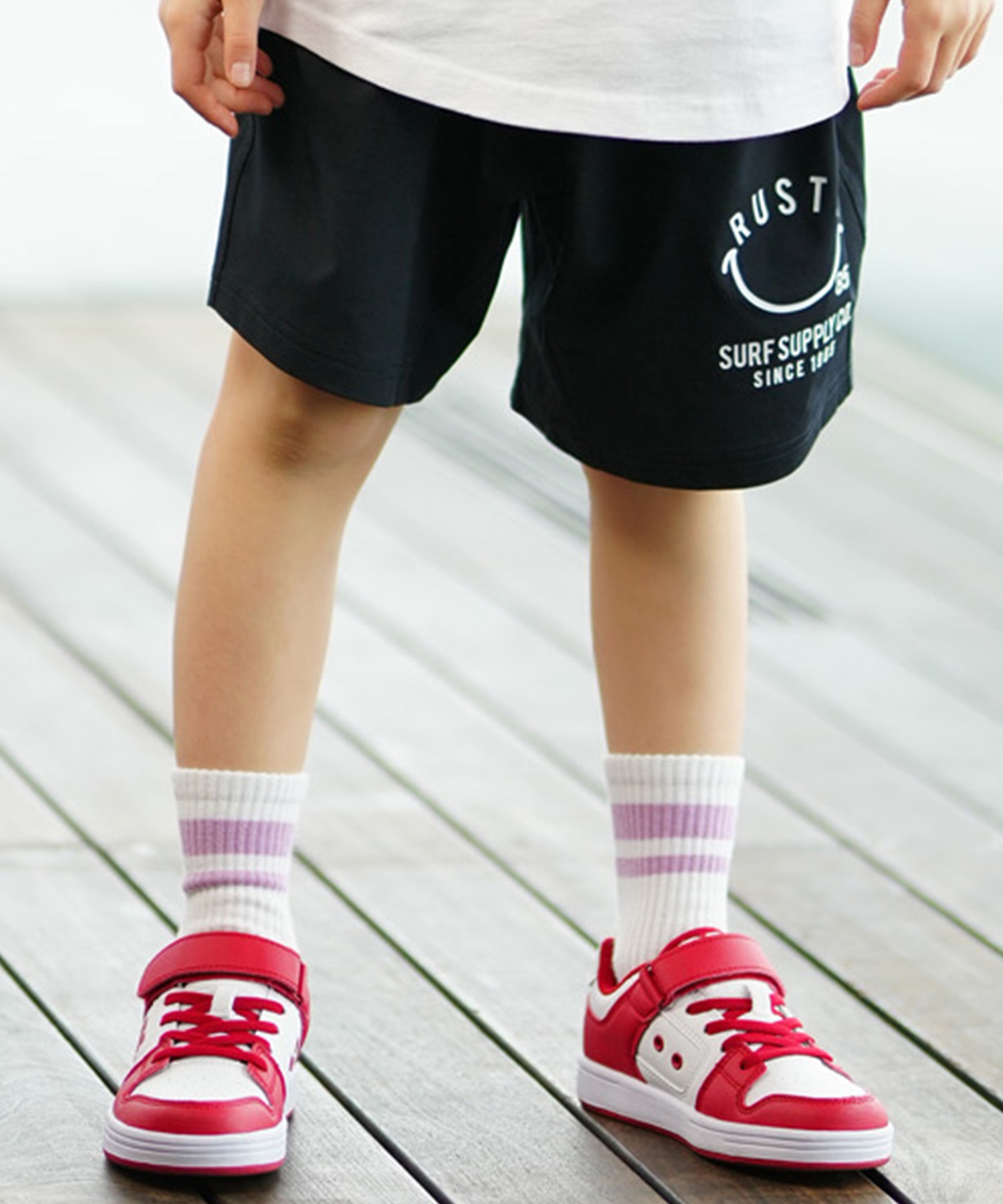 RUSTY ラスティー キッズ ショーツ ハーフパンツ ニコちゃん