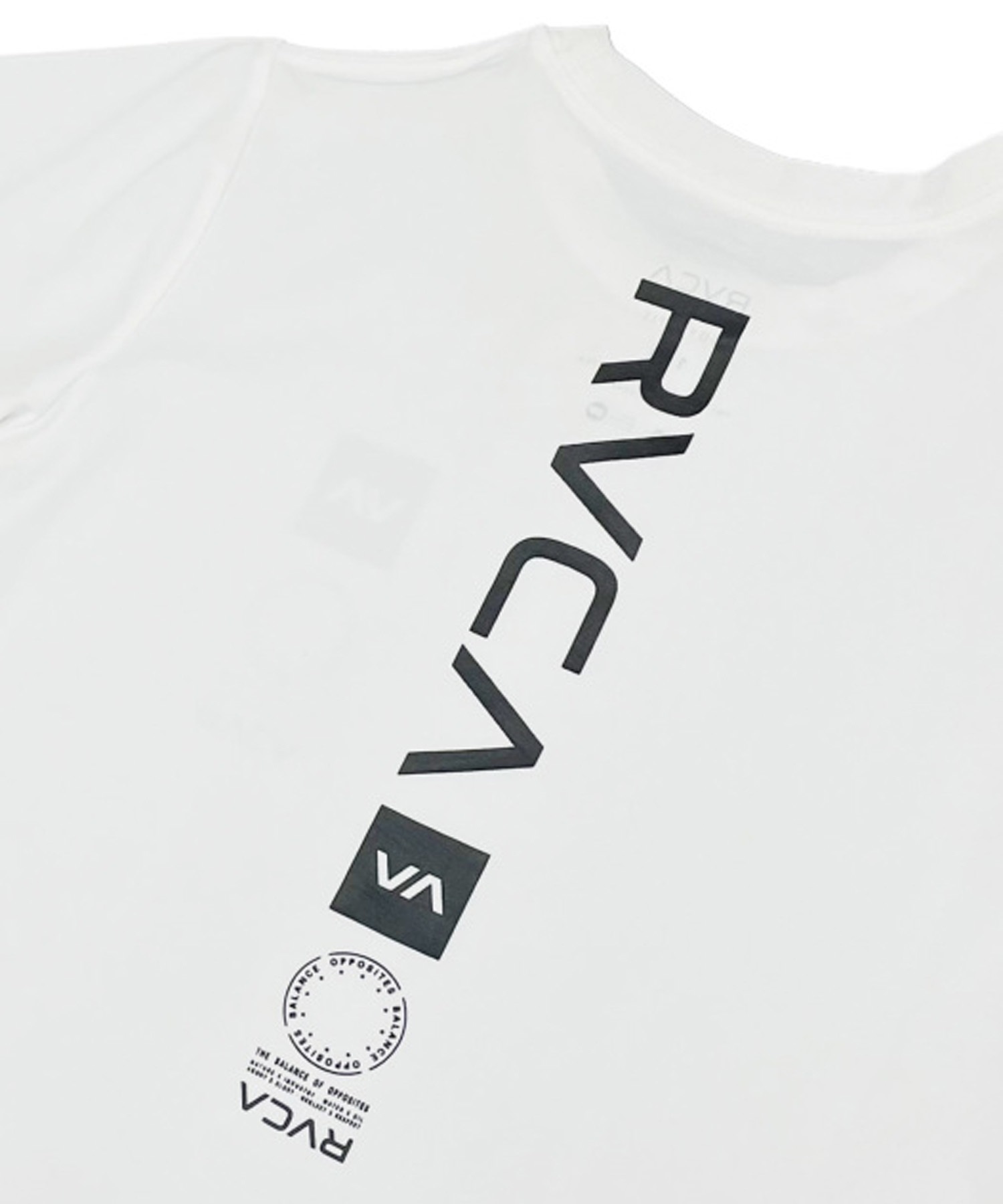 【クーポン対象】RVCA ルーカ キッズ ラッシュガード Tシャツ 半袖 バックプリント ユーティリティ 水陸両用 UVカット BE045-804(WHT-130cm)