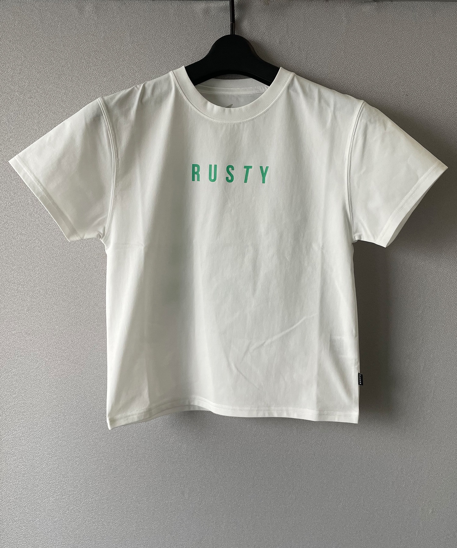 RUSTY ラスティー ラッシュガード キッズ 半袖 Tシャツ バックプリント UVカット 964465(WHT-130cm)