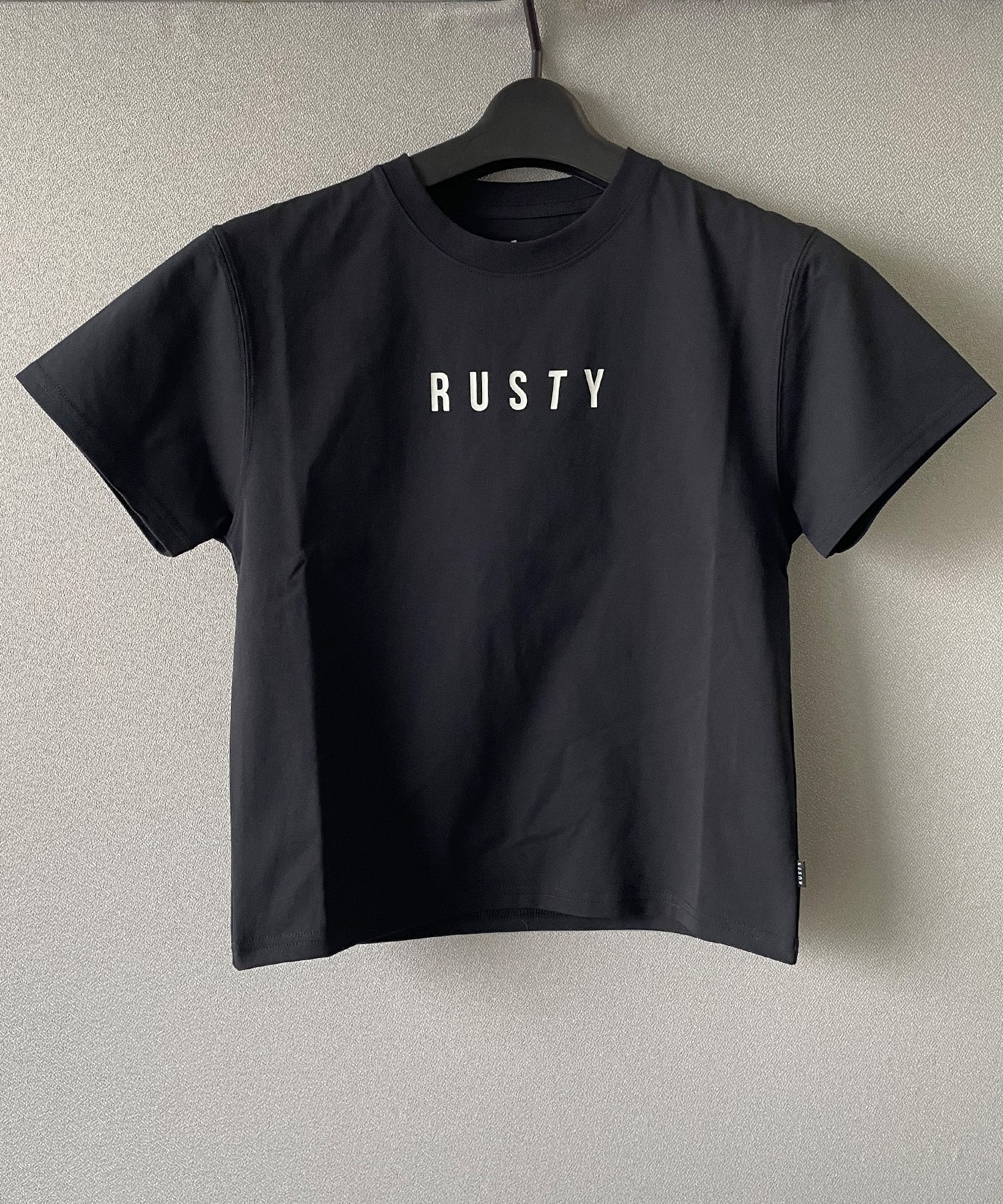 RUSTY ラスティー ラッシュガード キッズ 半袖 Tシャツ バックプリント UVカット 964465(WHT-130cm)