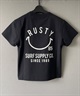 RUSTY ラスティー ラッシュガード キッズ 半袖 Tシャツ バックプリント UVカット 964465(WHT-130cm)