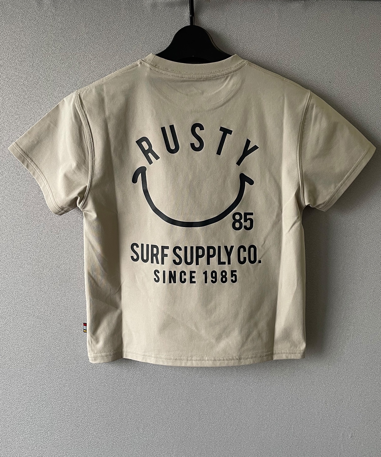 RUSTY ラスティー ラッシュガード キッズ 半袖 Tシャツ バックプリント UVカット 964465(WHT-130cm)