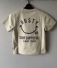 RUSTY ラスティー ラッシュガード キッズ 半袖 Tシャツ バックプリント UVカット 964465(WHT-130cm)