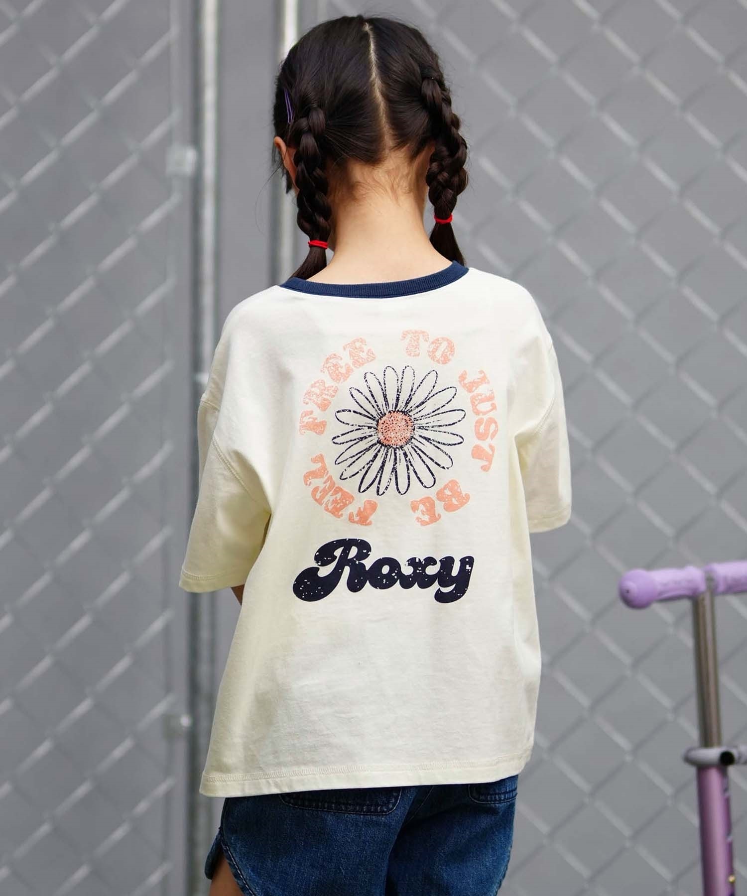ROXY ロキシー MINI FEEL FREE ミニ フィール フリー キッズ Tシャツ 親子コーデ TST241117(BGR-130cm)