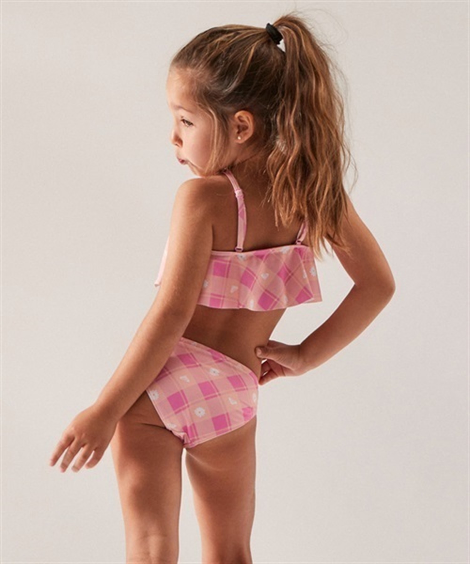 ROXY ロキシー FLOWER PLAID FLUTTER SET ERLX203177 キッズ ユース ガールズ 水着 ビキニ セット  セパレートタイプ KX1 E18｜ムラサキスポーツオンラインショップ 通販