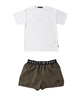 RUSTY ラスティー 水着 キッズ 4点セット セパレートタイプ タンクトップ 半袖 Tシャツ ショートパンツ 964806(KHA-130cm)