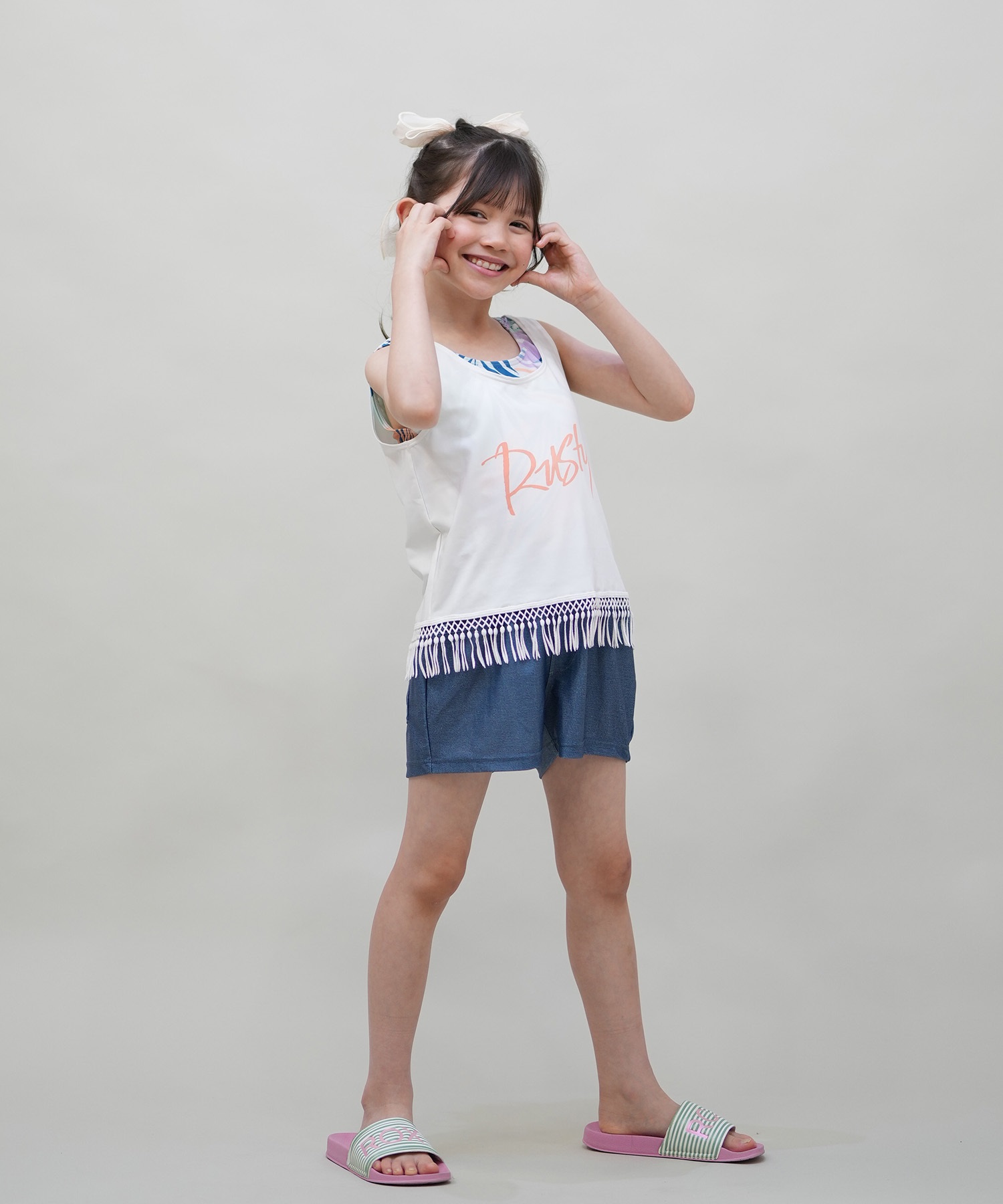 RUSTY ラスティー 水着 キッズ 4点セット セパレートタイプ