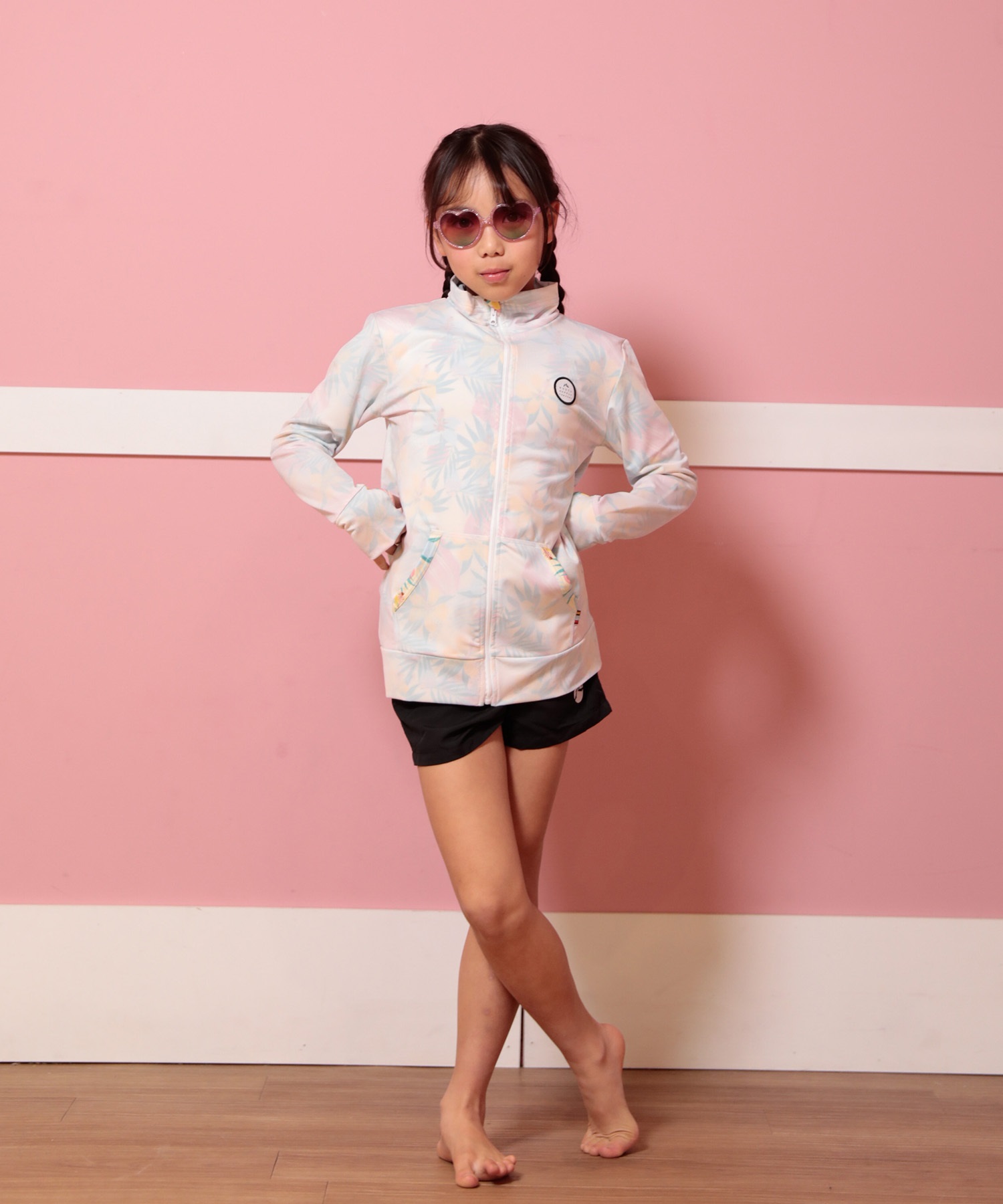 RUSTY ラスティー キッズ 長袖 ラッシュガード ジップアップ UV
