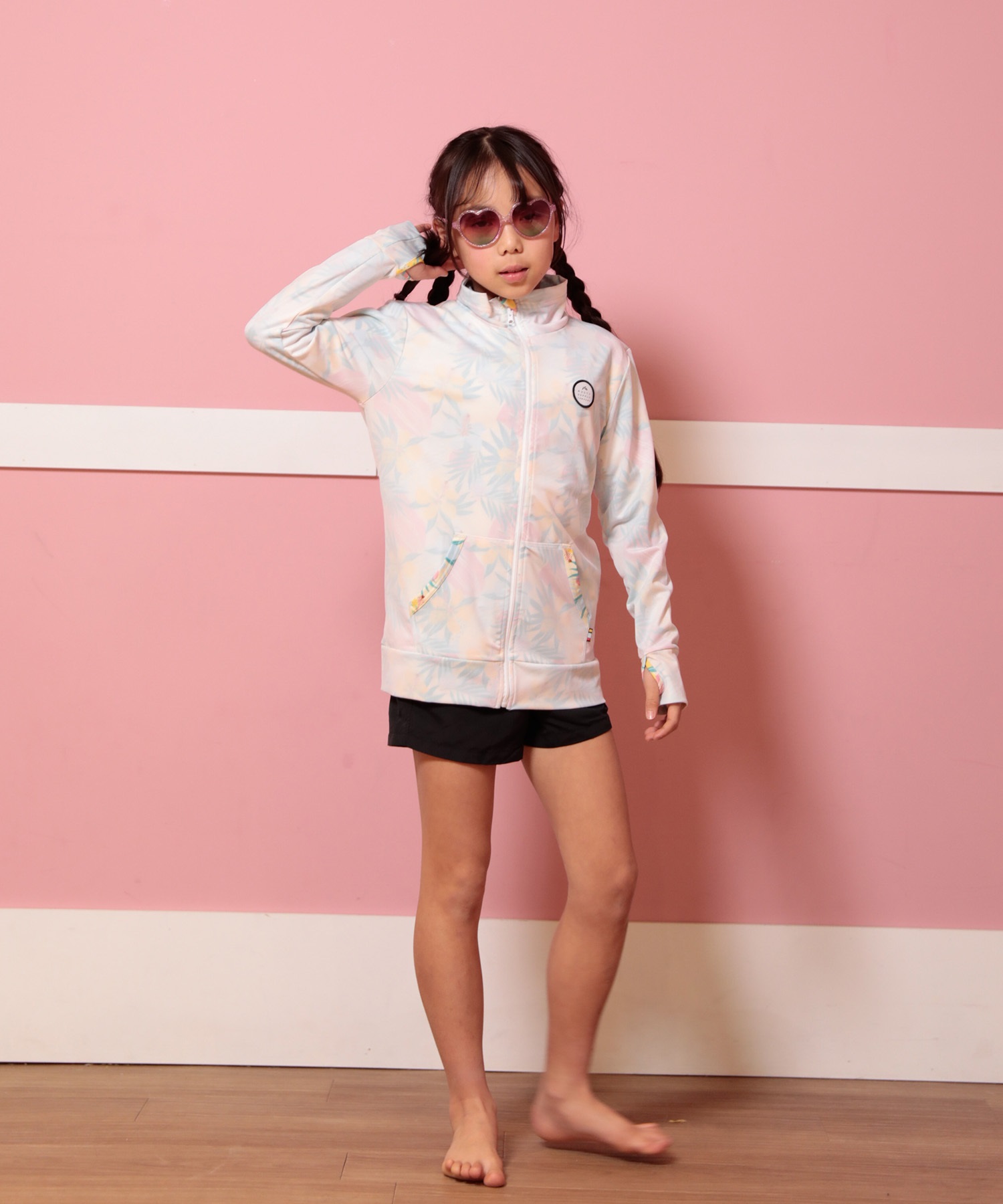 RUSTY ラスティー キッズ 長袖 ラッシュガード ジップアップ UV