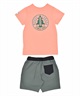 WOODS ウッズ アウトドアウエア 半袖 Tシャツ ショートパンツ 2点セット 水陸両用 キッズ ジュニア 386530 ムラサキスポーツ限定(PNK-130cm)