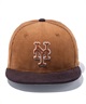 NEW ERA/ニューエラ Youth 9FIFTY MLB Corduroy コーデュロイ ニューヨーク・メッツ キャメル ブラウンバイザー キッズ キャップ 13762764(CAMBR-YTH)