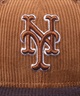 NEW ERA/ニューエラ Youth 9FIFTY MLB Corduroy コーデュロイ ニューヨーク・メッツ キャメル ブラウンバイザー キッズ キャップ 13762764(CAMBR-YTH)