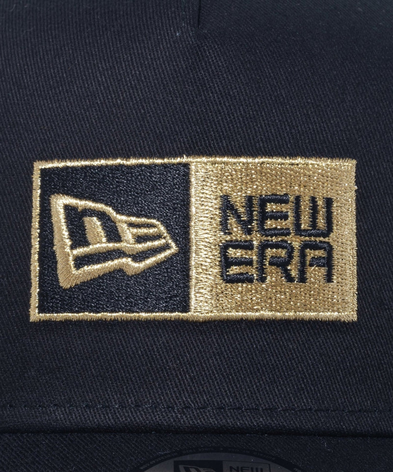 NEW ERA ニューエラ Youth 9FORTY A-Frame Box Logo ボックスロゴ ブラック × ゴールド キッズ キャップ 帽子 940AF 13762806(BKGD-YTH)
