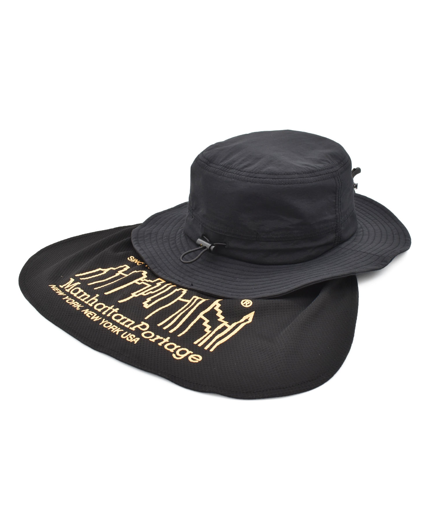 Manhattan Portage マンハッタンポーテージ キッズ ハット KIDS SUNSHADE HAT MP257(BLACK-54cm)