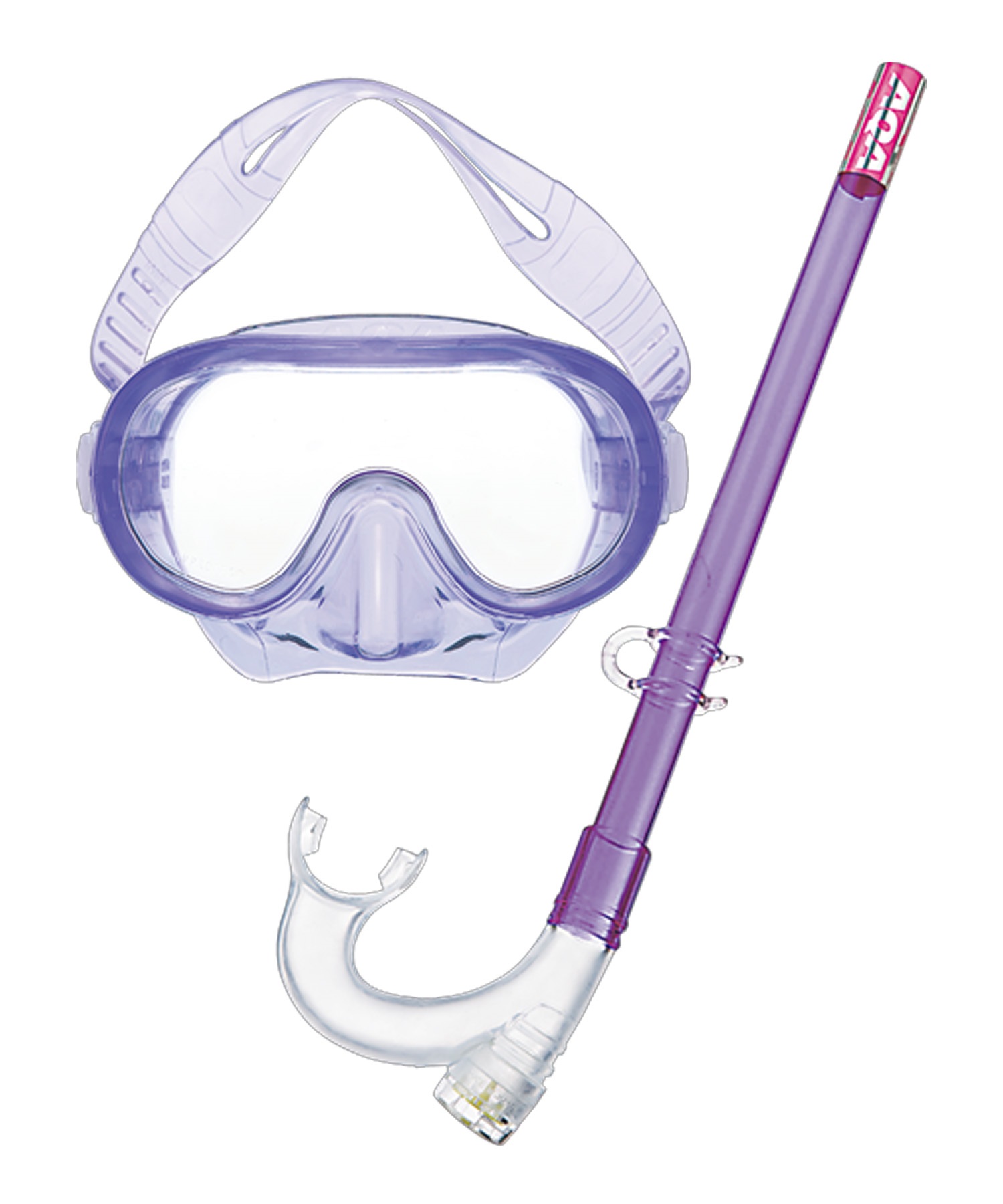 AQA エーキューエー キッズ シュノーケリンググッズ マスク＆スノーケル Sea-J 2点セットV KZ-9154(C.PK-ONESIZE)