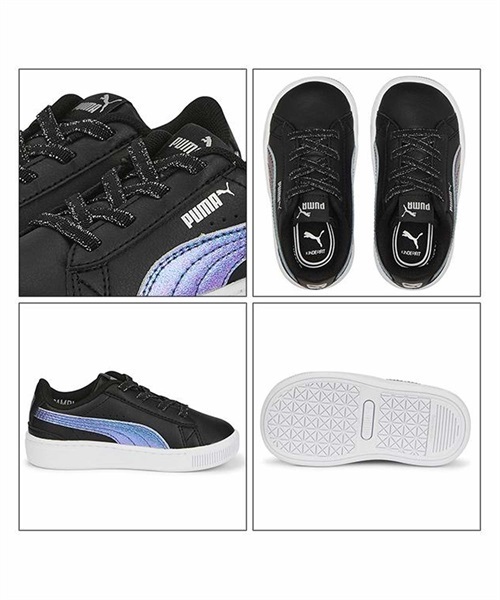 PUMA プーマ キッズ ビッキー V3 バイオルミネセンス AC 387616 01キッズ シューズ スニーカー 12.0cm～16.0cm JX3 H8(01-12.0cm)