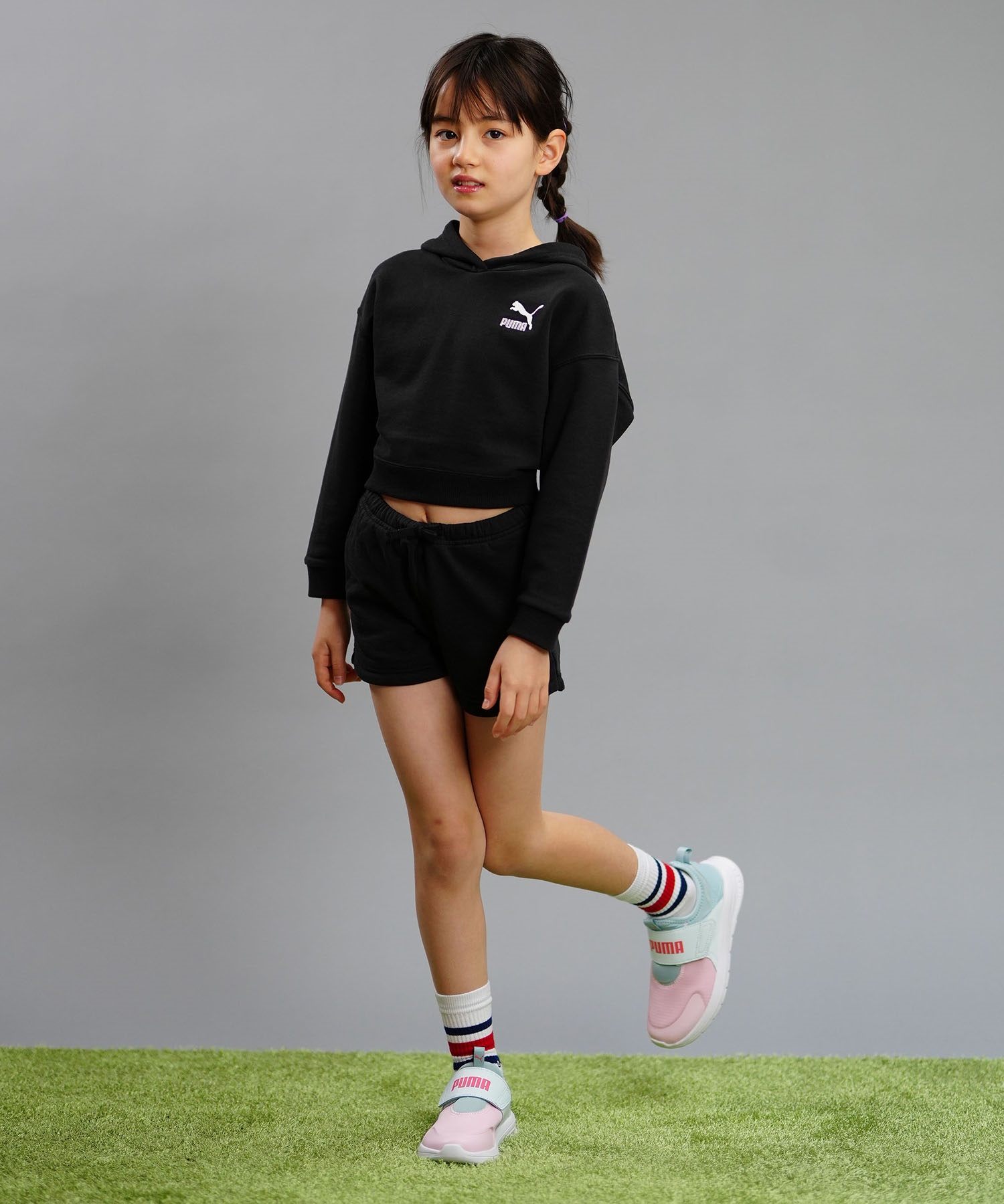 PUMA プーマ エボルブ スリップオン キッズ スニーカー シューズ