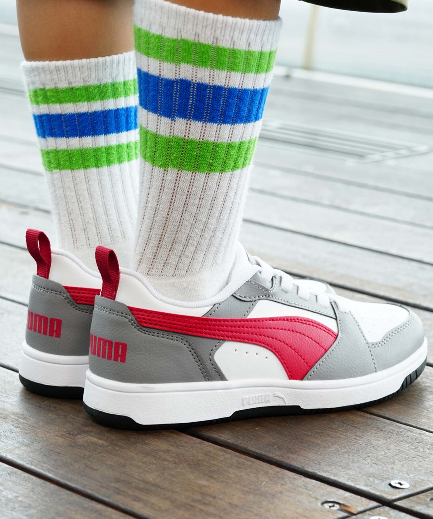 PUMA プーマ リバウンド V6 ロウ キッズ スニーカー シューズ PUMA プーマ リバウンド V6 ロウ キッズ スニーカー シューズ